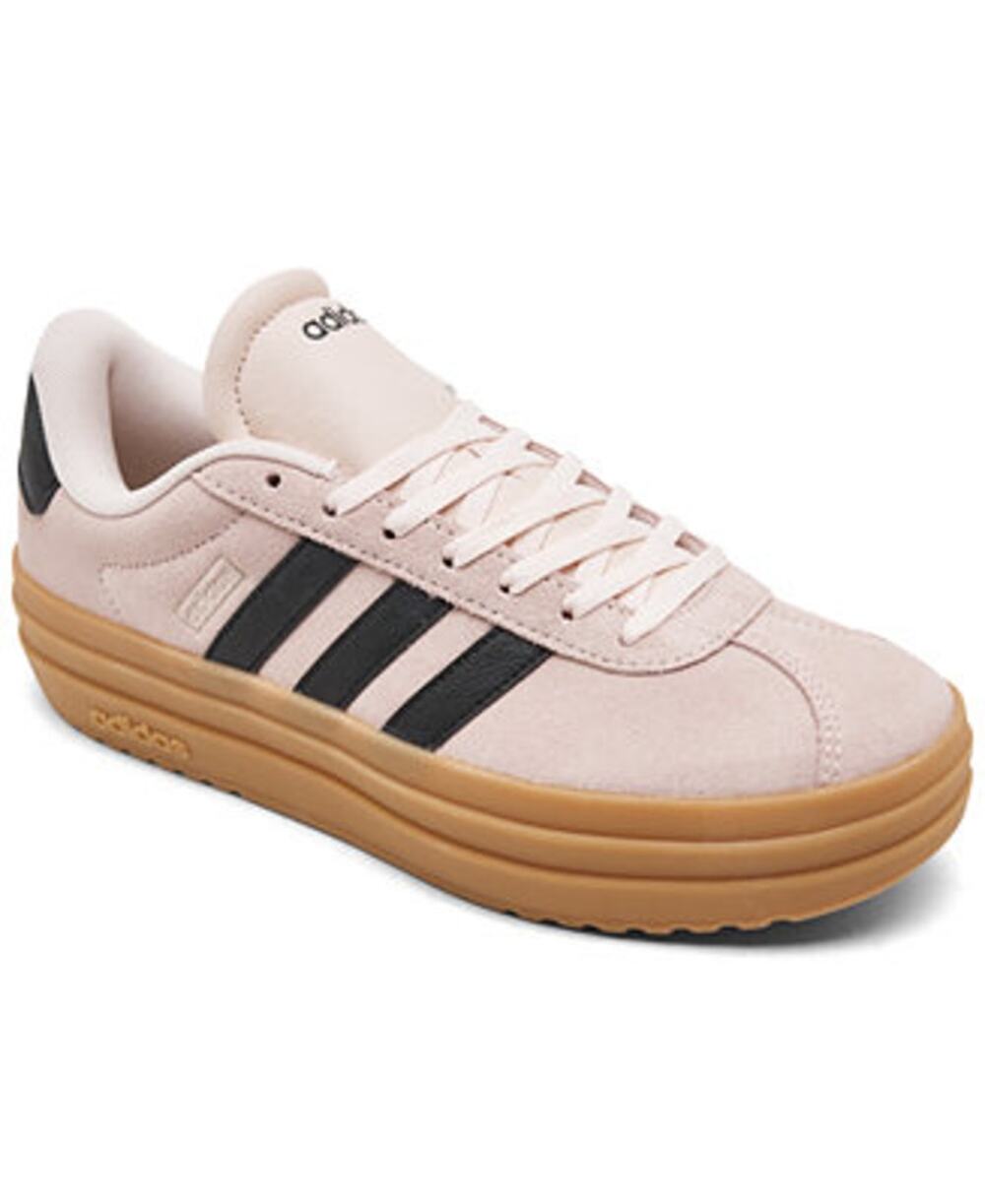 Adidas Women's VL Court Bold Platform Casual Sneakers Pink